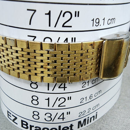 Seiko Analog Digital Watch Men 31mm Gold Dial Gold Tone Rectangle New battery