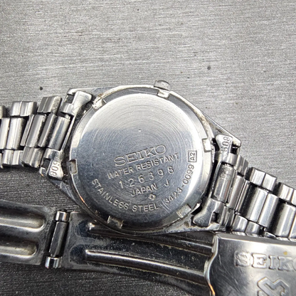 Seiko SQ Watch Women 24mm Bronze Dial Silver Tone Daydate 3423-0099 New Battery10