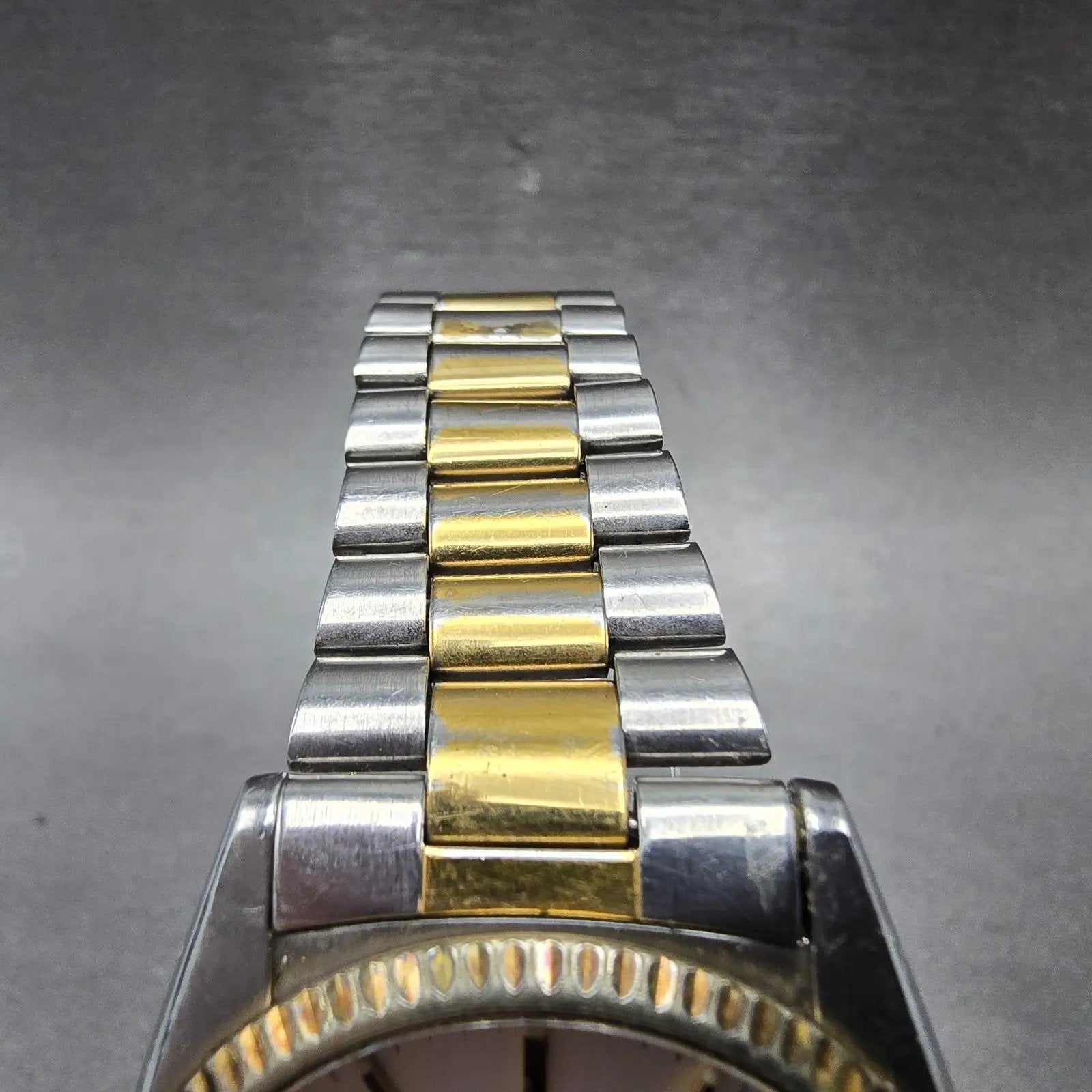 Seiko President Watch Men 36mm Gold Dial Two Tone Daydate 6923-8080 New Battery5
