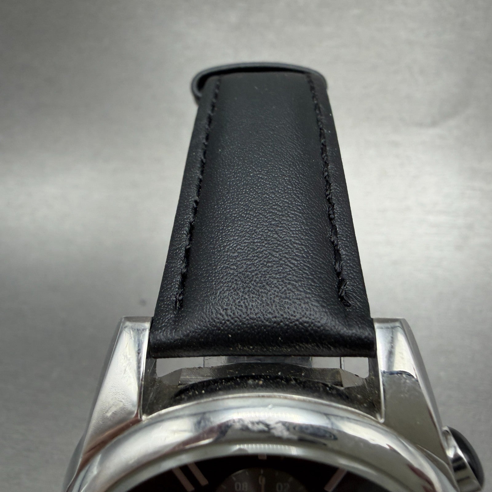 Dolce & Gabbana Sandpiper Chronograph Watch Men 41mm Black Dial Silver New BattA4