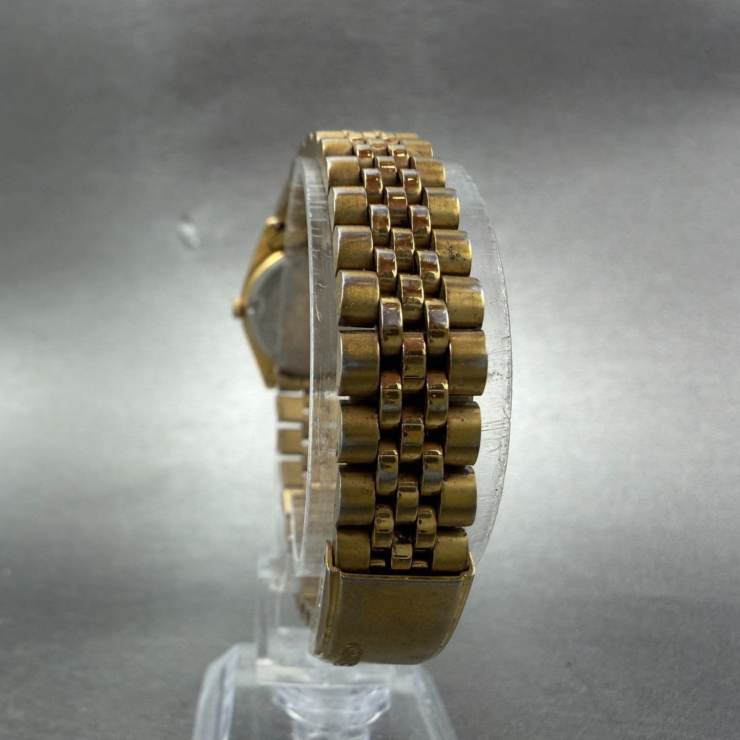 Seiko SQ Watch Women 24mm Gold Dial Gold Tone Daydate 3Y03-0169 New Battery7