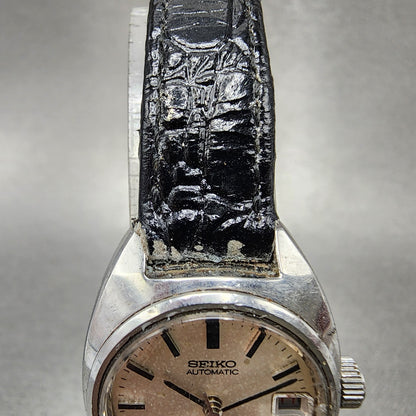Seiko Automatic Watch Women 23mm White Dial Silver Tone Date 22050050 Runs4