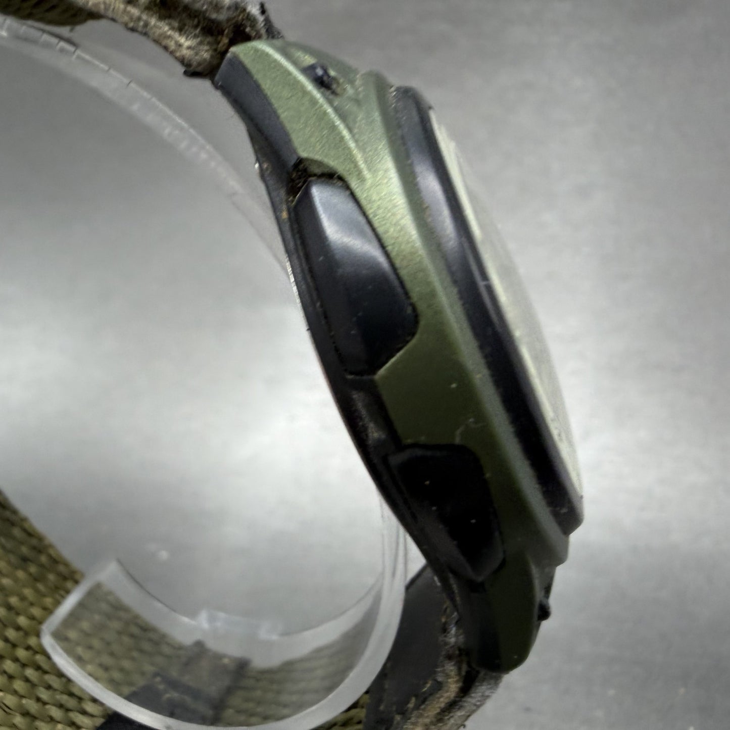 Casio Illuminator Watch Men 40mm Analog Digital Green Alarm Chrono AW-80 New Bat3