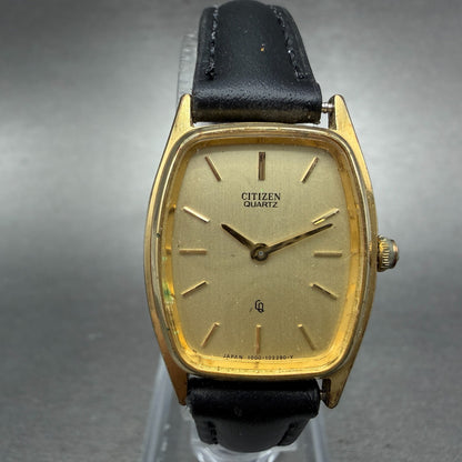 Citizen CQ Tank Watch Women 22mm Champagne Dial Gold Tone Rectangle New Battery0