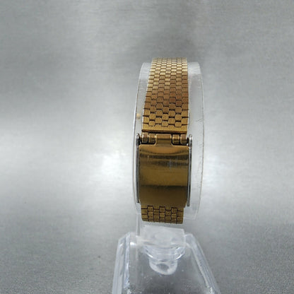 Seiko Watch Women 22mm White Dial Gold Tone Round 4n21-0052 New Battery