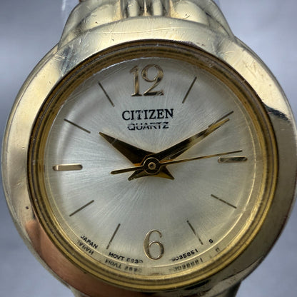 Citizen Watch Women 23mm Champagne Dial Gold Tone Round 5930-S021189 New Battery1