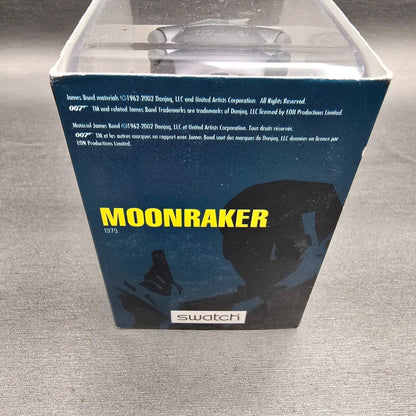 Swatch Beat James Bond Moonraker Digital Watch Men 43mm YKA4000 New Battery NOS9