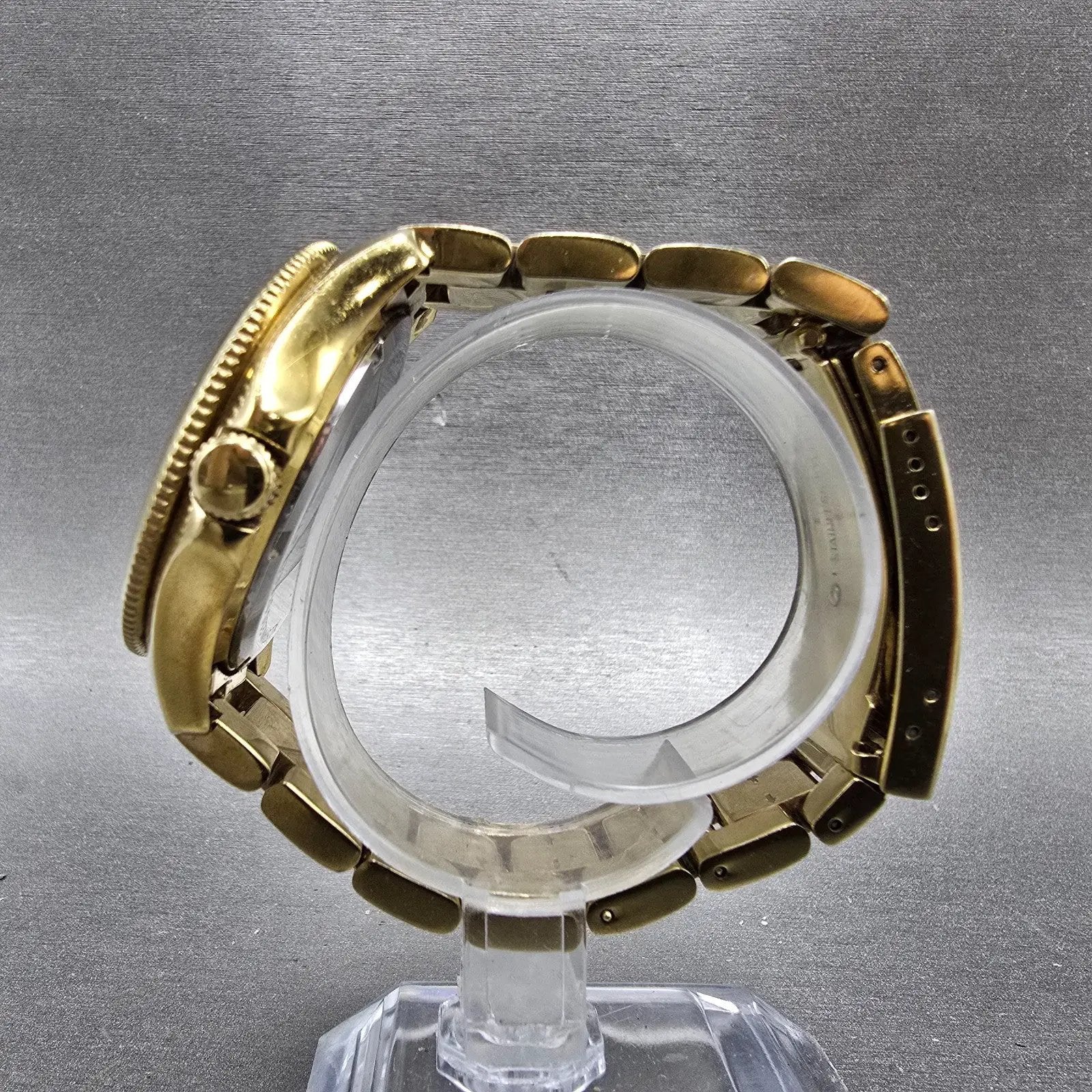Fossil Cecile Watch Women 40mm Cream Dial Gold Tone Daydate AM4510 New Battery J6