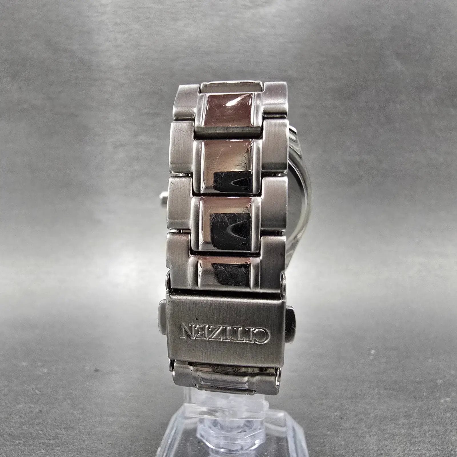 Citizen Eco-Drive Watch Men 38mm White Dial Steel Atomic Date H416-S046998 PARTS11