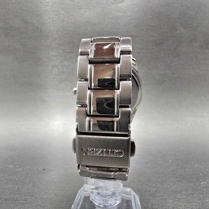 Citizen Eco-Drive Watch Men 38mm White Dial Steel Atomic Date H416-S046998 PARTS11