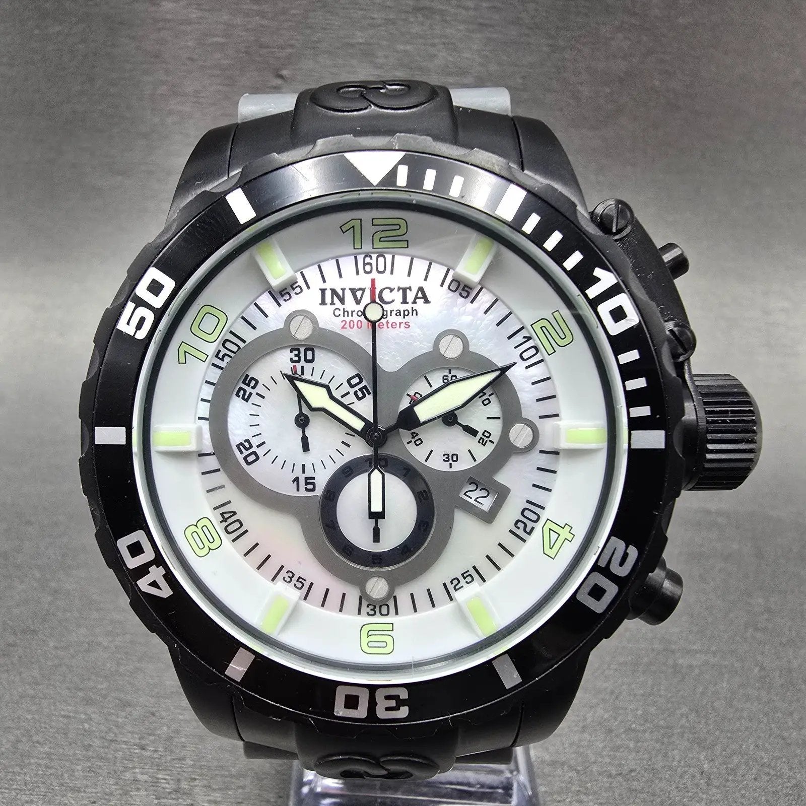 Invicta Chronograph Dive Corduba Watch Men 52mm MOP Dial Black Tone Date NewBat0