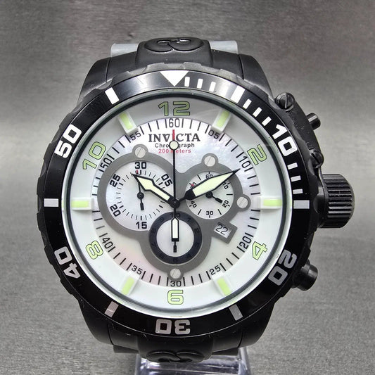 Invicta Chronograph Dive Corduba Watch Men 52mm MOP Dial Black Tone Date NewBat0