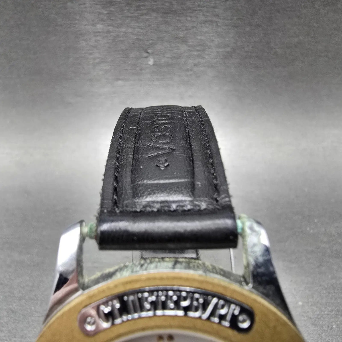 POLJOT Goodwill Games Watch Men 38mm White Dial Two Tone Date 17 Jewels PARTS5