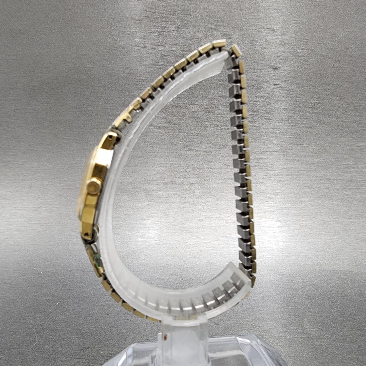 Seiko Watch Women 16mm Champagne Dial Gold Tone Octagon 2c205760 New Battery6