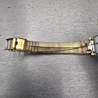 Seiko Watch Women 16mm Bronze Dial Gold Tone Rectangle 11-3669 Manual Wind Works13