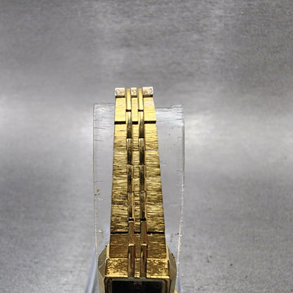 Citizen Tank Watch Women 13mm Black Dial Gold Tone Rectangle 5421S18523 New Bat4