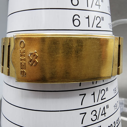 Seiko Analog Digital Watch Men 32mm Gold Dial Gold Tone H3575109 New Battery10