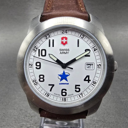 Victorinox Swiss Army Field Watch Men 38mm White Dial Steel Date 24980 PARTS0
