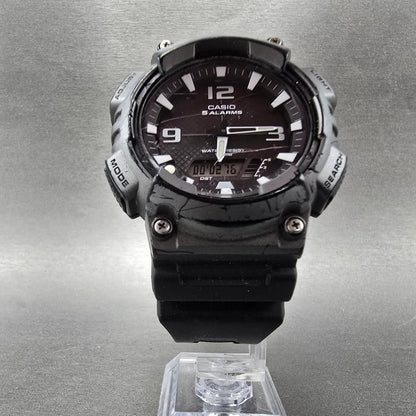 Casio AQ-S810W Watch Men 47mm Black Gray Alarm Chronograph Analog Digital SolarF5