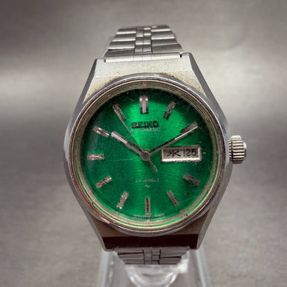 Seiko Automatic Watch Women 26mm Green Dial Steel Daydate 2206-0590 PARTS0