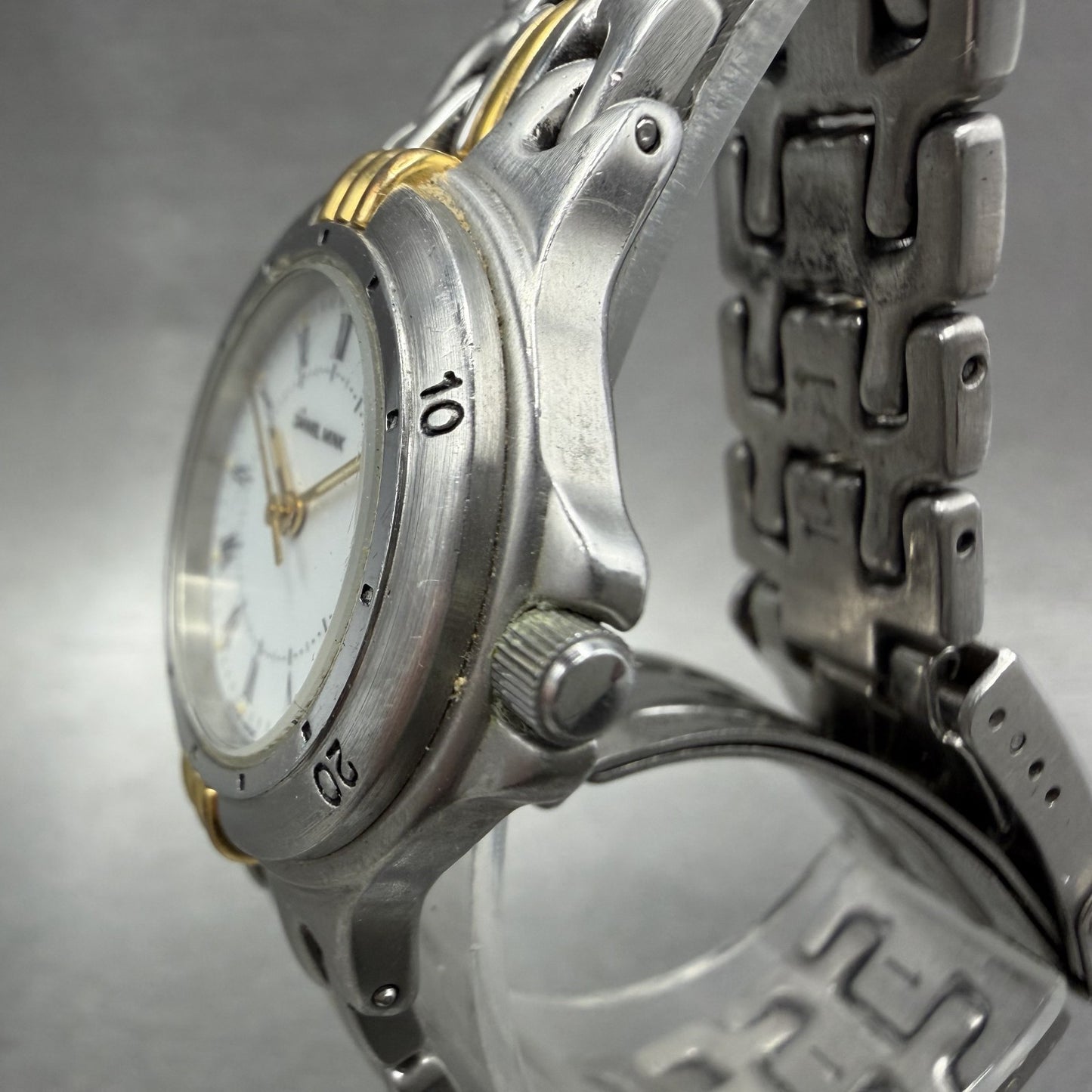Daniel Mink Watch Women 28mm White Dial Two Tone Date Round 2651 New Battery2