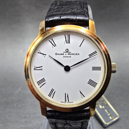 Baume & Mercier Classima Watch Women  24mm White Dial 14K Gold Round New Battery1