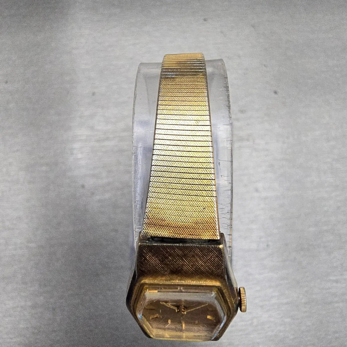 Seiko Watch Women 17mm Gold Dial Gold Tone Hexagon 1421-5590 New Battery Vintage4