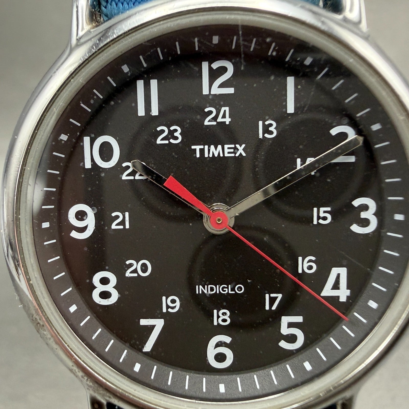Timex Weekender Watch Men 37mm Black Dial Silver Tone Round T2N647 New Battery1