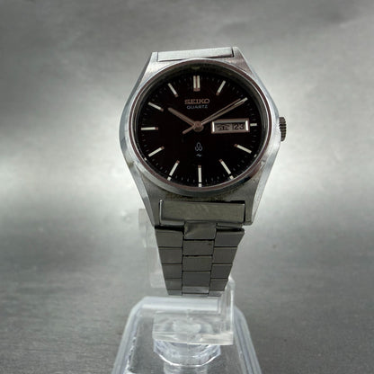 Seiko Watch Women 26mm Black Dial Silver Tone Daydate 2626-0050 New Battery5