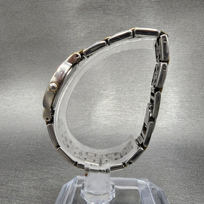 Seiko Watch Women 24mm White Dial Two Tone Round 1N00-1E19 New Battery A123