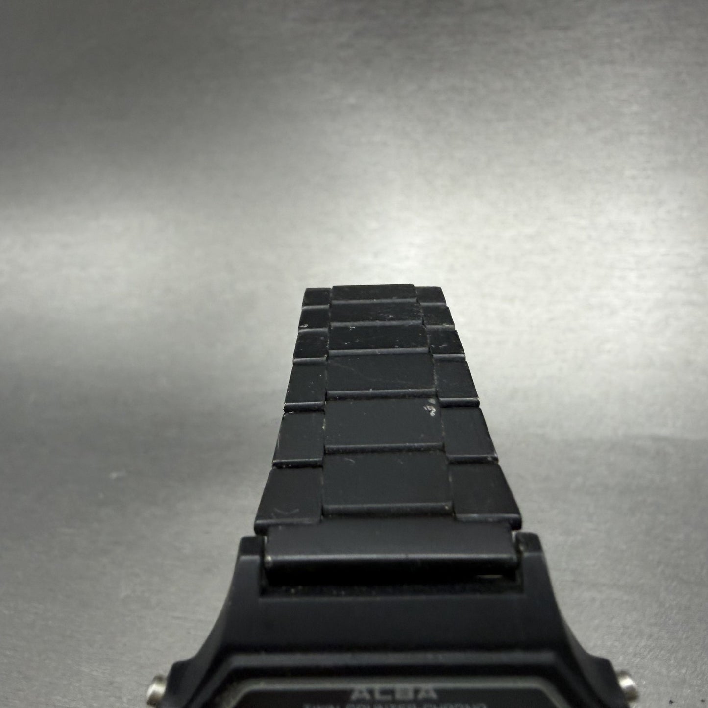 Seiko ALBA Digital Watch Men 34mm Digital Black Tone Chrono Y729-5000 New Batt4
