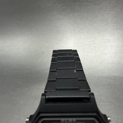 Seiko ALBA Digital Watch Men 34mm Digital Black Tone Chrono Y729-5000 New Batt4
