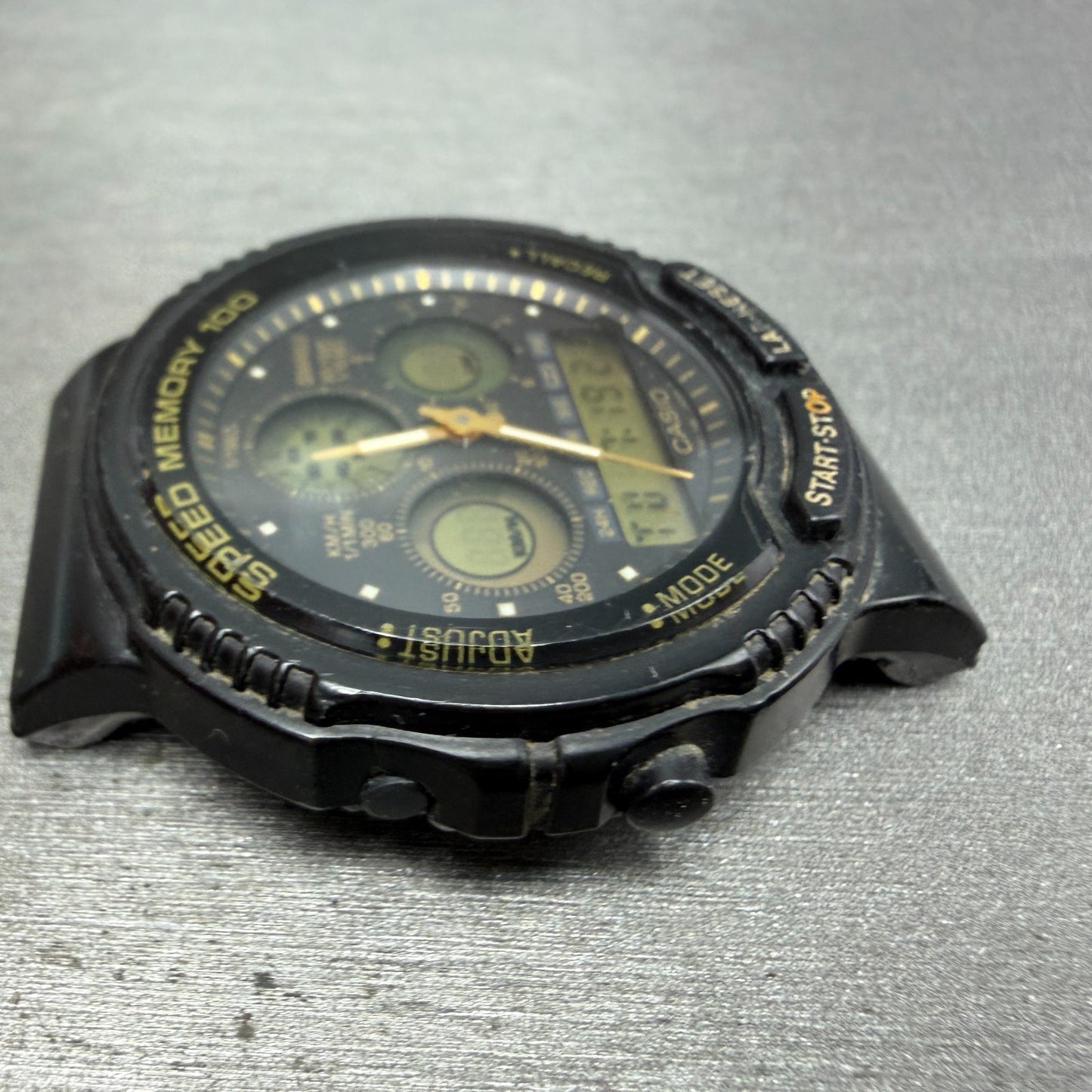 Casio Speed Memory AW-20 Watch Men 41mm Analog Digital Black Tone New Battery BH3