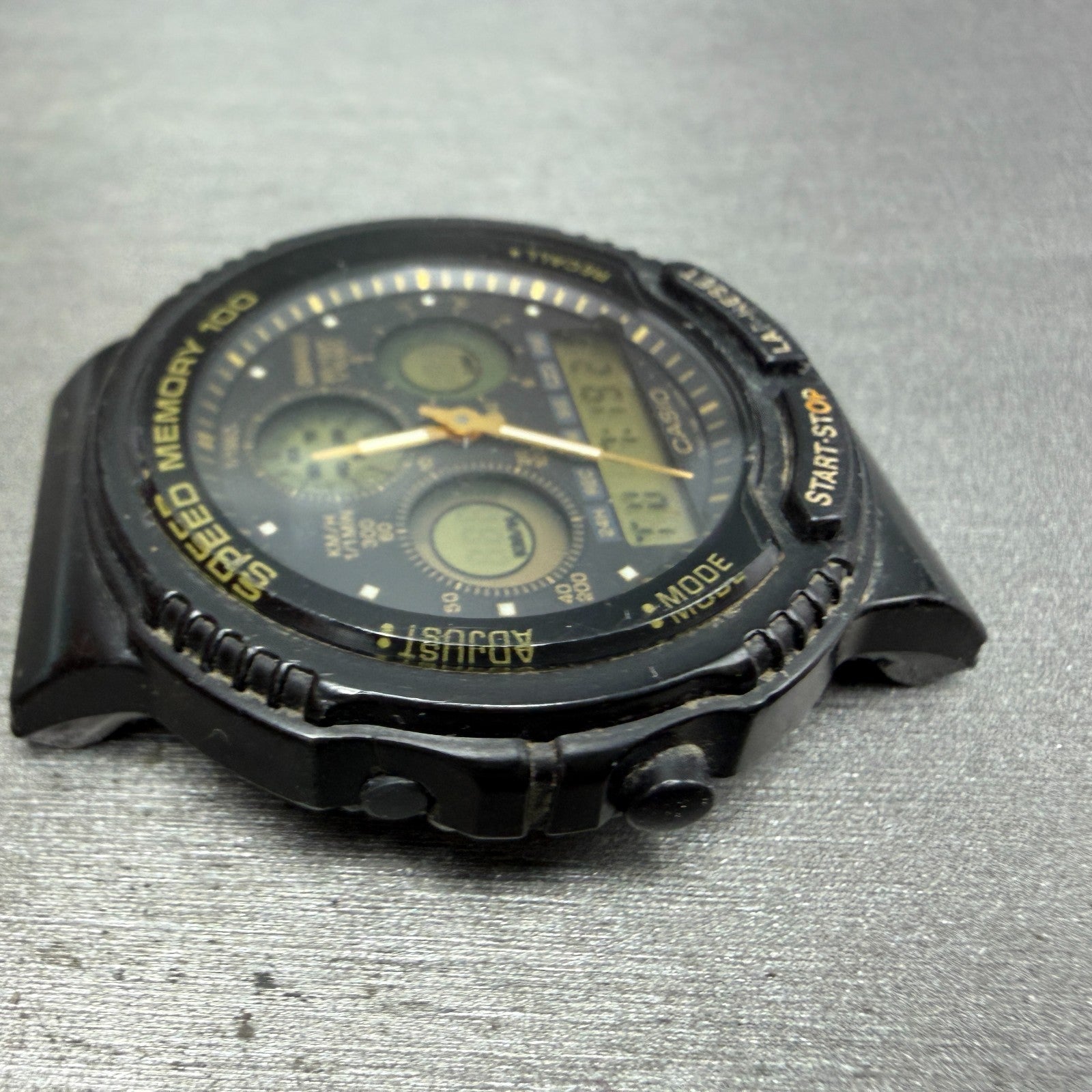 Casio Speed Memory AW-20 Watch Men 41mm Analog Digital Black Tone New Battery BH3