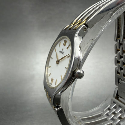 Movado Esperanza Watch Women 23mm White Dial Two Tone Round 84-25-811 New Batt2