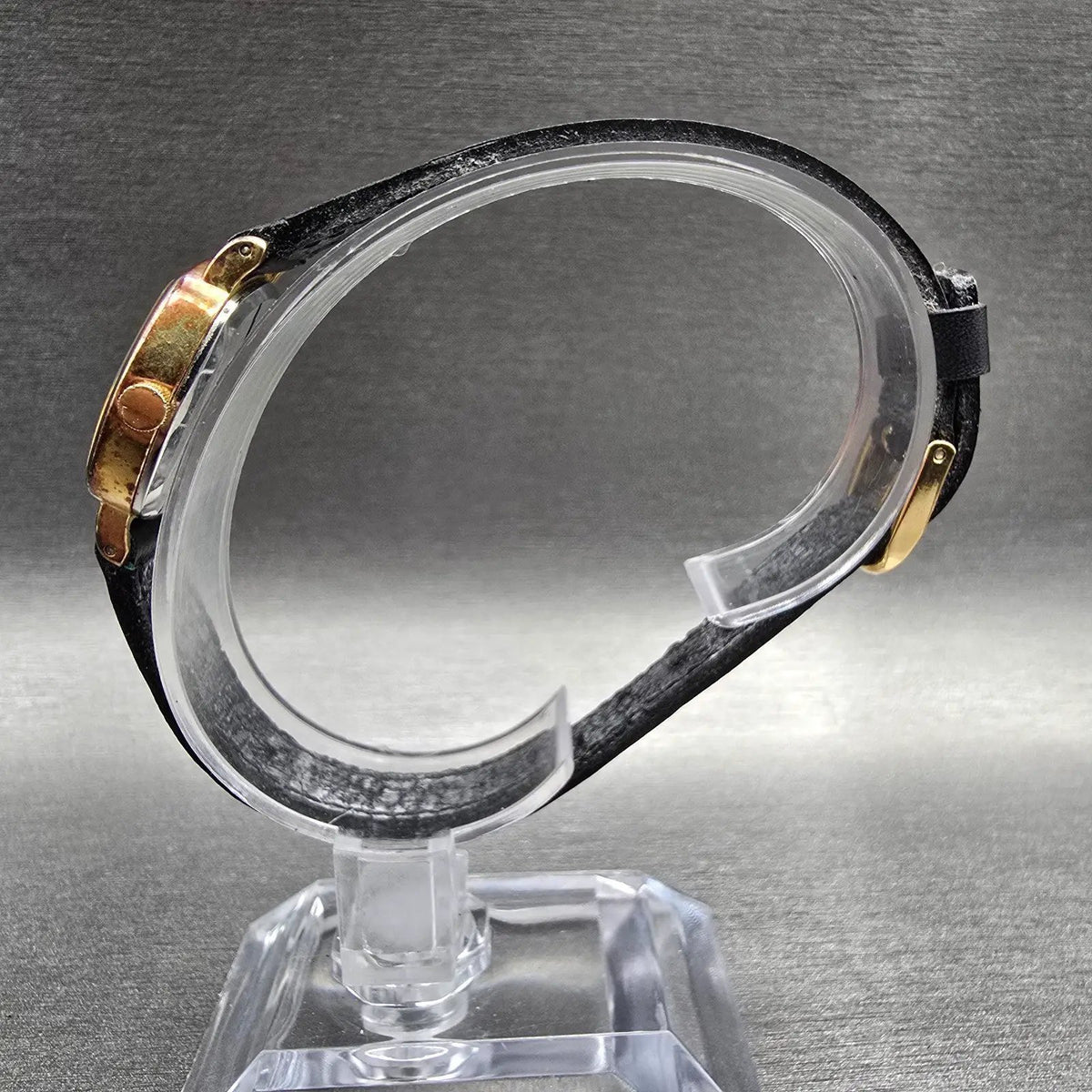 Seiko Watch Women 21mm Black Dial Gold Tone Oval 5421-5050 New Battery Vintage6