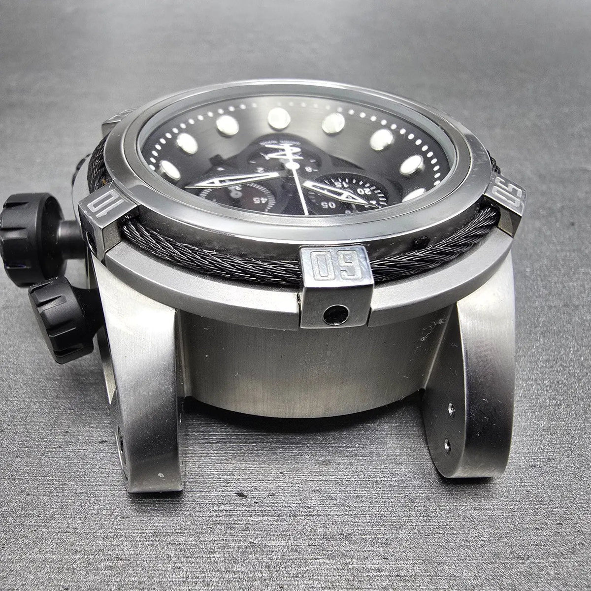 Invicta Reserve Bolt Zeus Chronograph Watch Men 52mm Black Dial Steel Date NewBa4