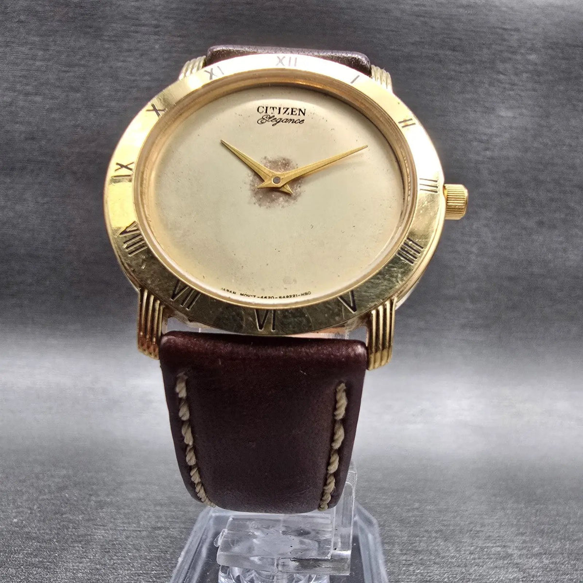 Citizen Elegance Mens Watch 33mm Champagne Dial Gold Tone 4620-S15044 New Batt5