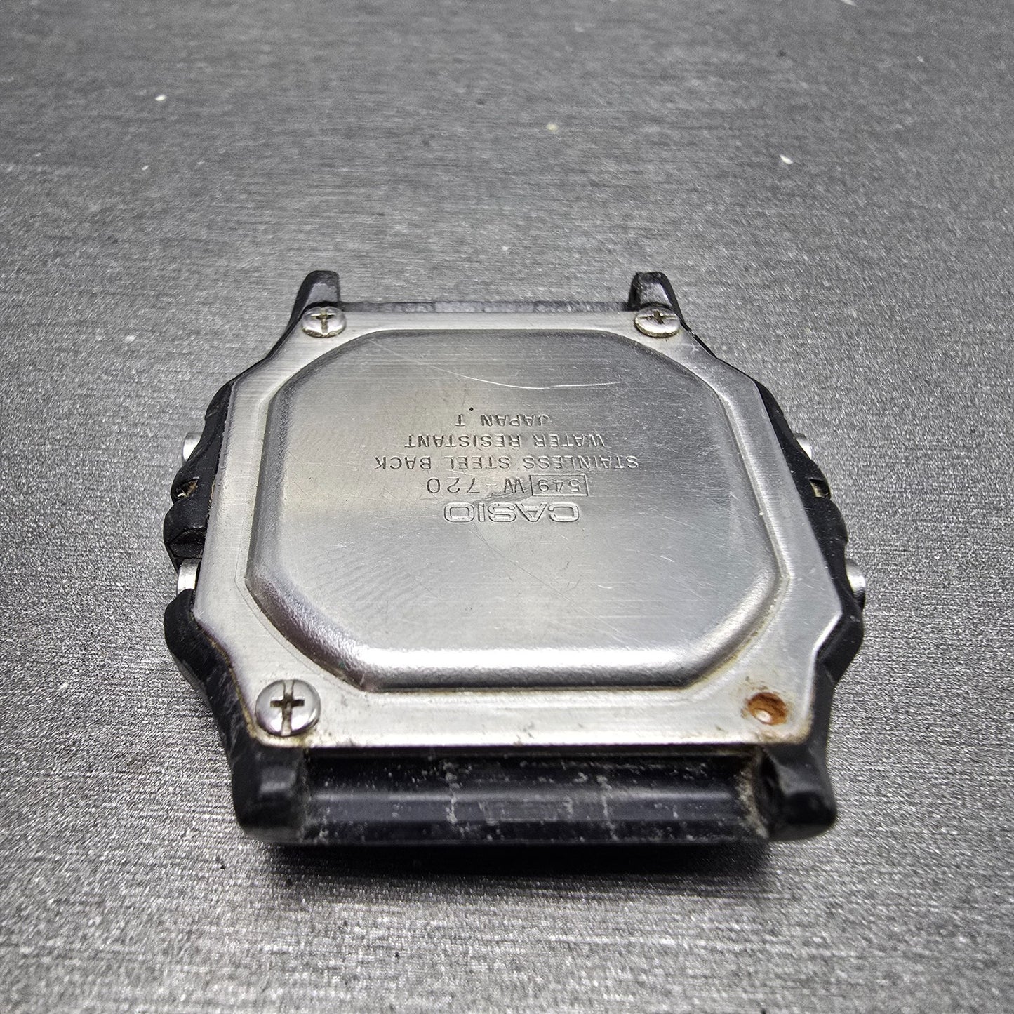 Casio W-720 Watch Men 38mm Black  Alarm Chronograph Daydate Octagon New Batt9