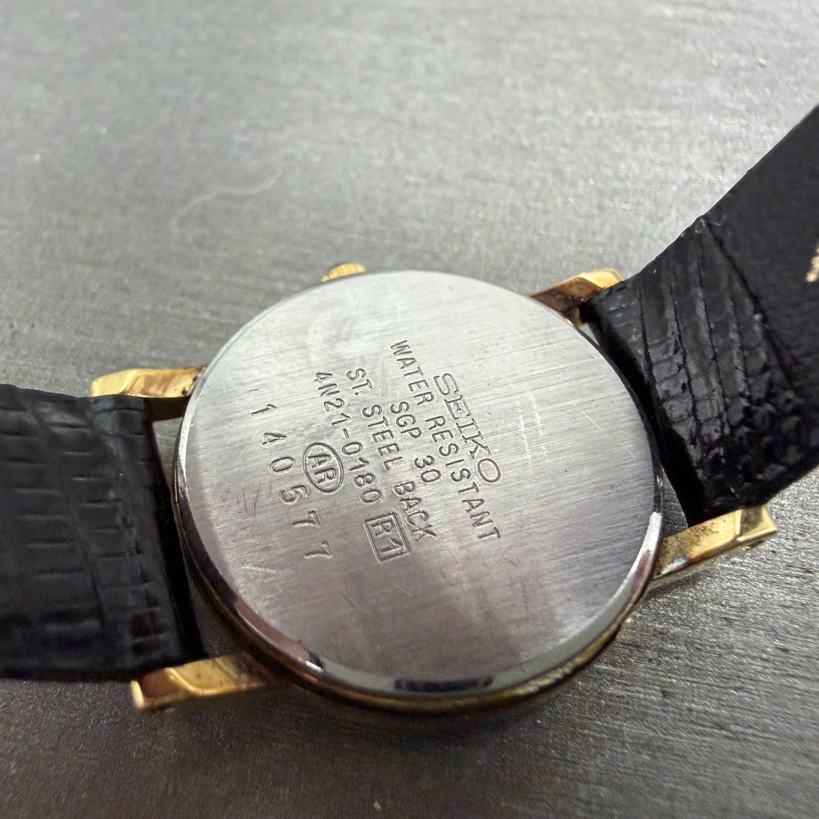 Seiko Exceline Watch Women 23mm Champagne Dial Gold Tone 4n21-0180 New Battery9
