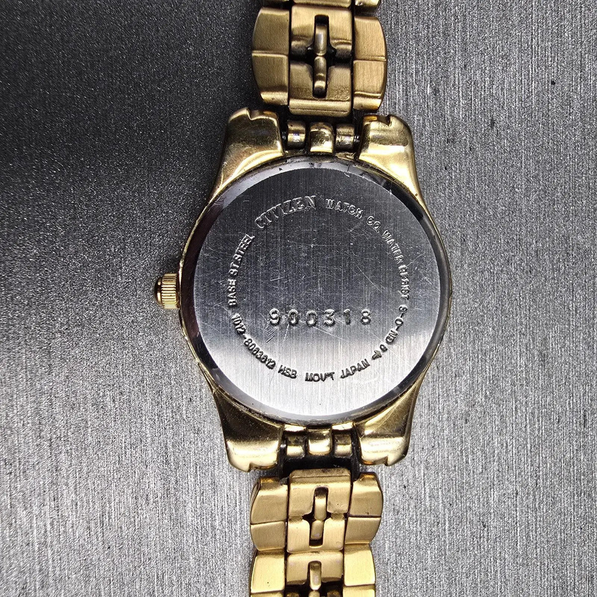 Citizen Watch Women 24mm White Dial Gold Tone Date Round 1012-S063612 New Batt10