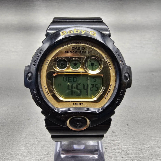 Casio Baby-G BG-6901 Watch Women 45mm Gold Dial Black Chrono Alarm New Battery0