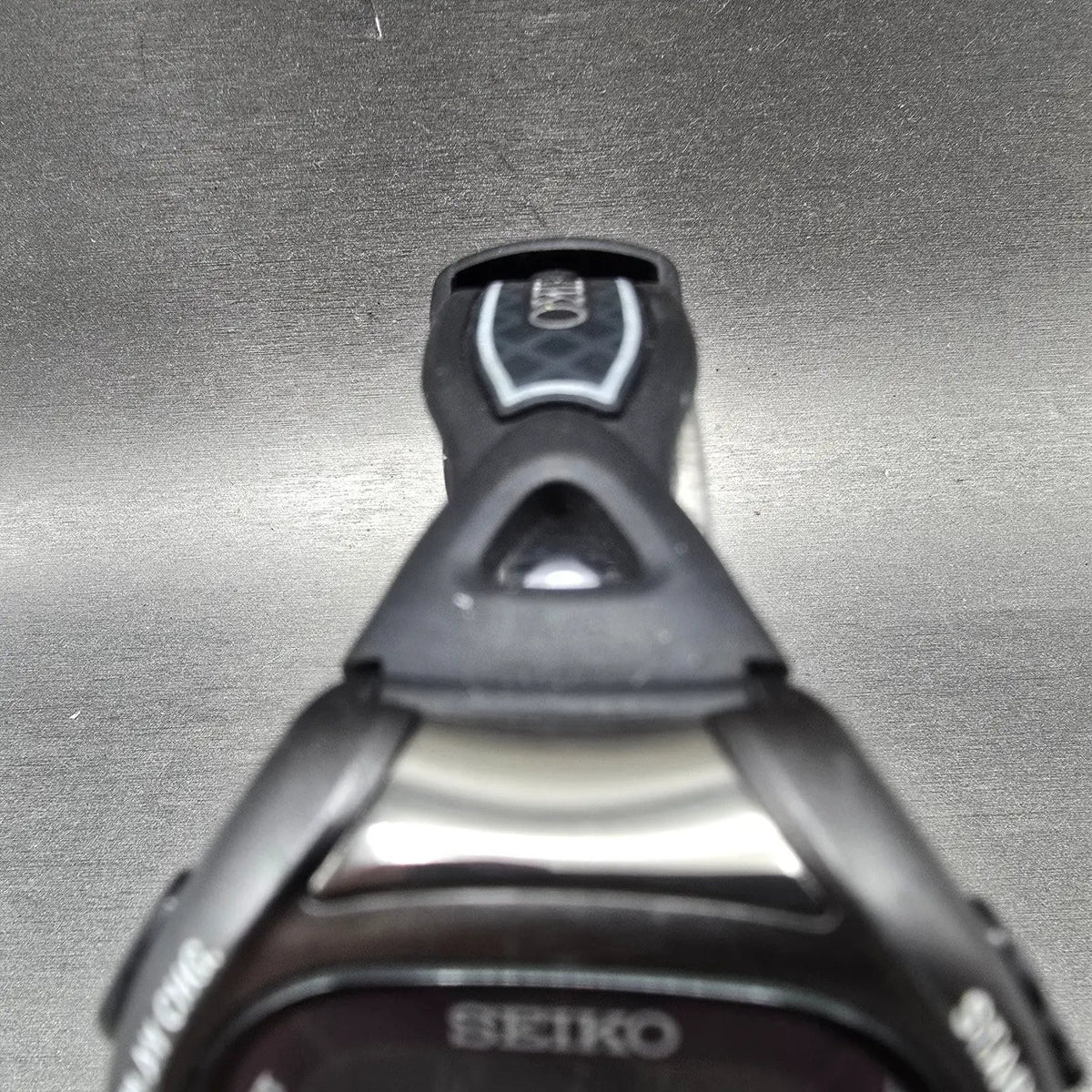 Seiko Super runner Watch Men 43mm Black Alarm Chronograph S680-00A0 Solar Works4