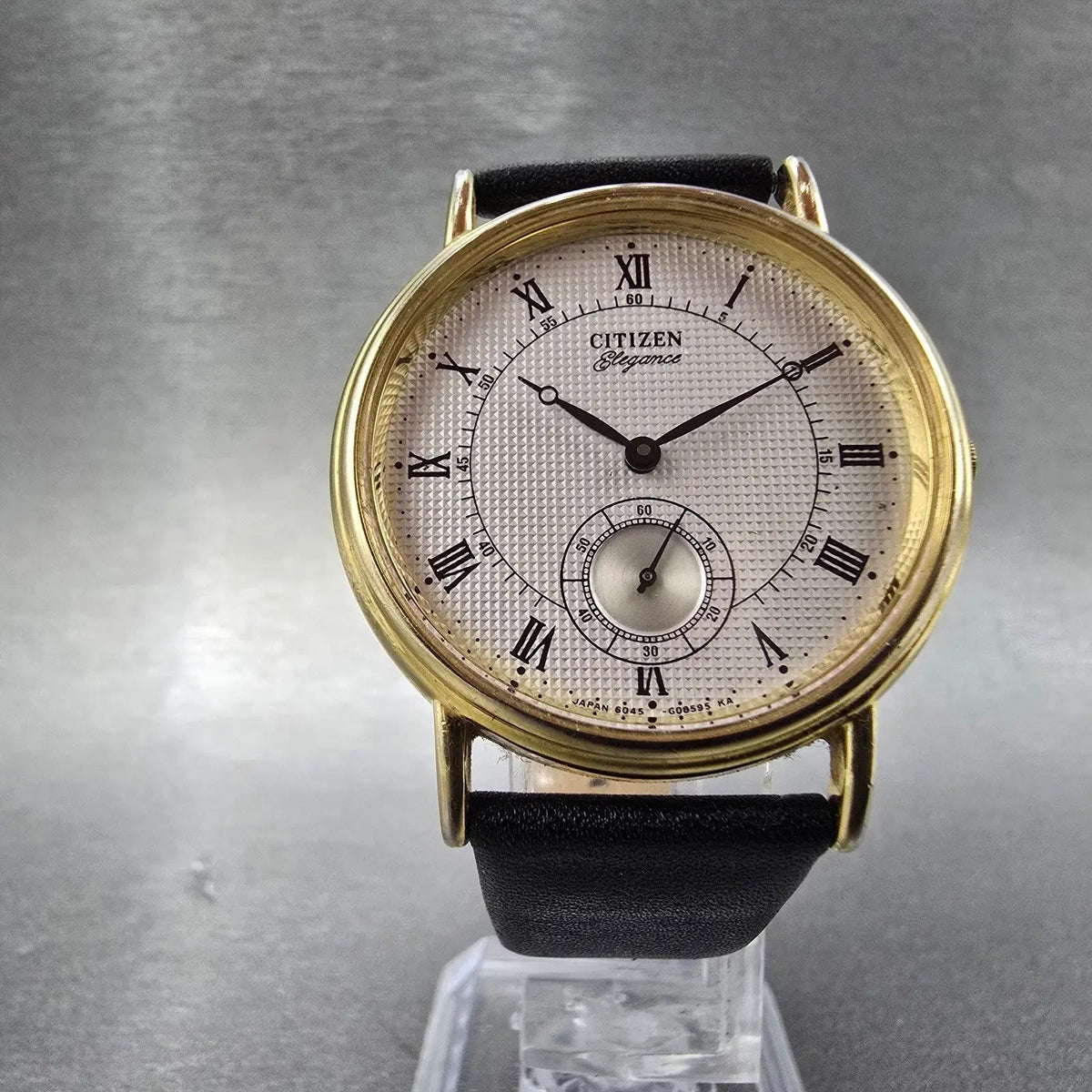 Citizen Elegance Watch Men 34mm Silver Dial Gold Small Seconds 6045-G02565 PARTS6