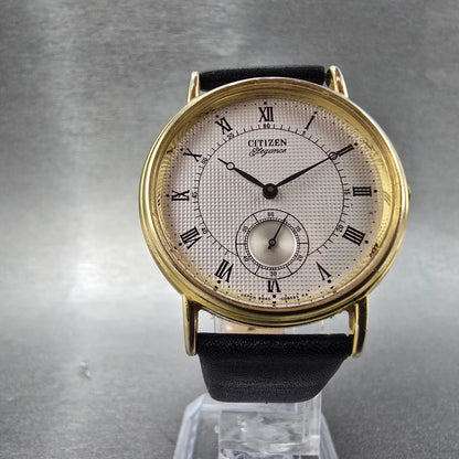 Citizen Elegance Watch Men 34mm Silver Dial Gold Small Seconds 6045-G02565 PARTS6