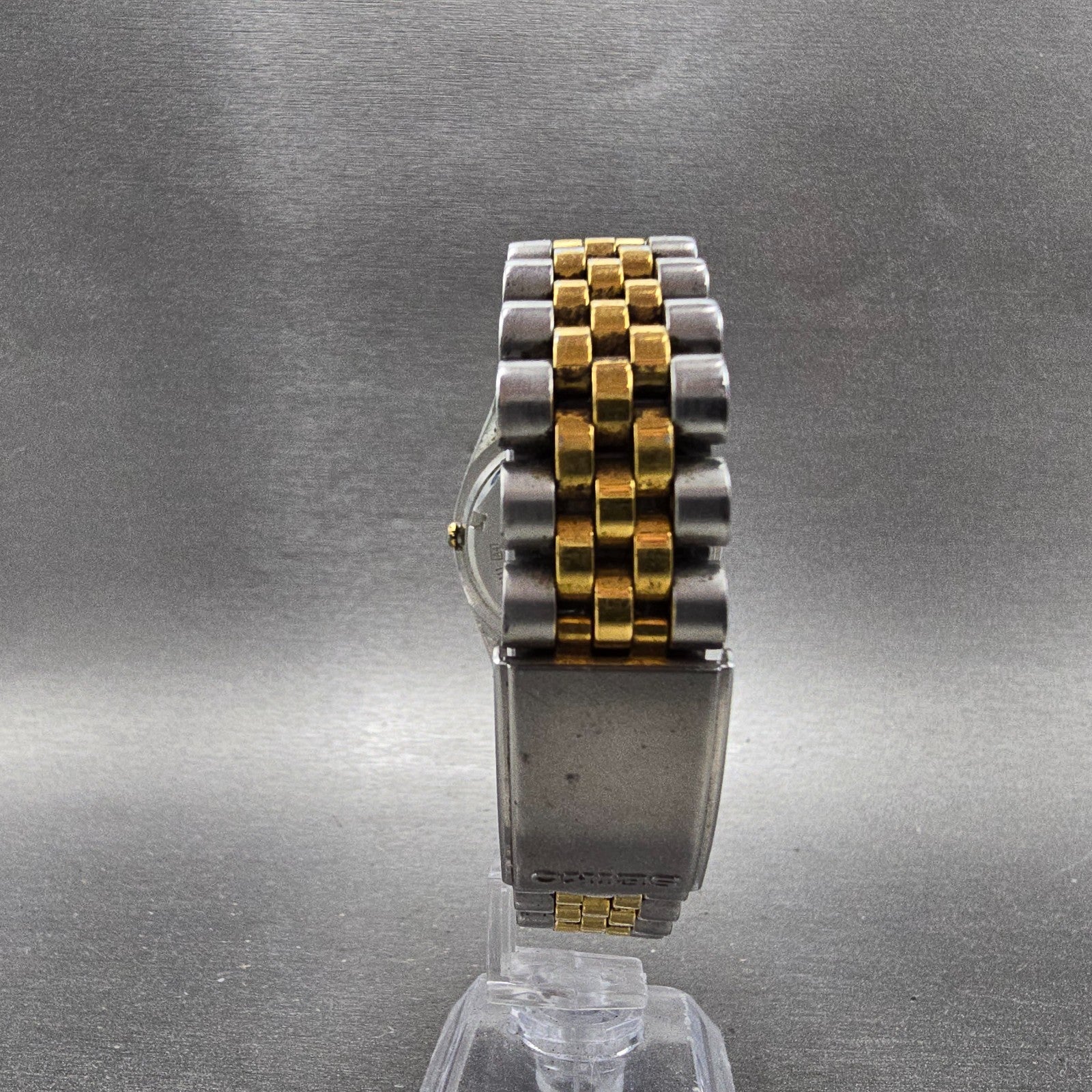 Seiko President Watch Men 36mm Black Dial Two Tone Daydate 7n43-8111 PARTS VTG8