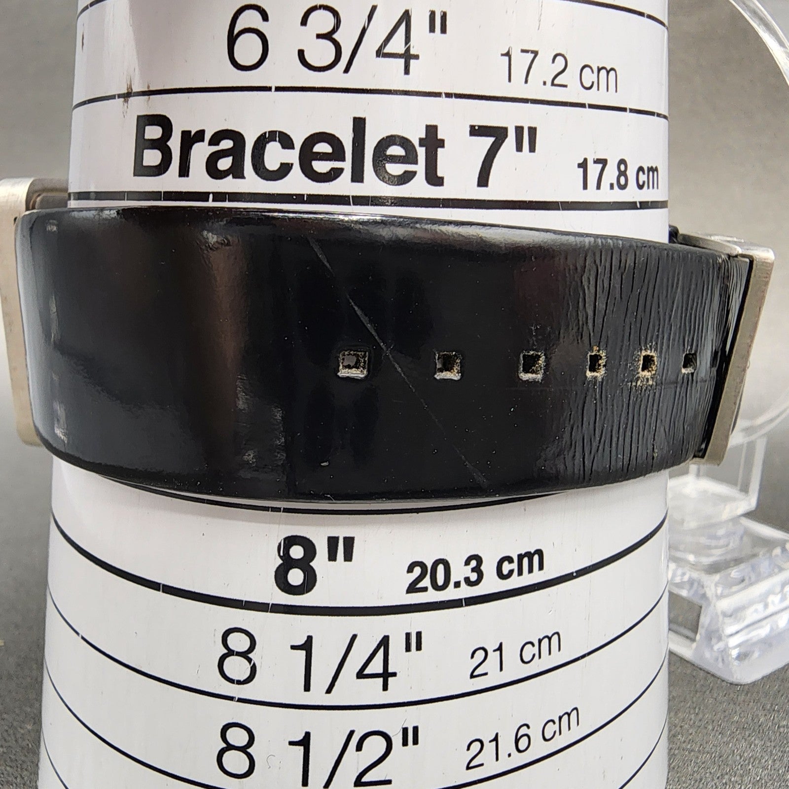 Calvin Klein Watch Women 30mm Black Dial Silver Tone Square Leather New Battery10