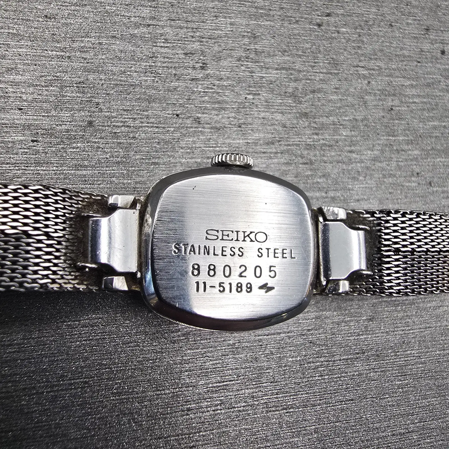 Seiko Watch Women 16mm Silver Dial Silver Tone Rectangle 11-5189 Works Vintage10
