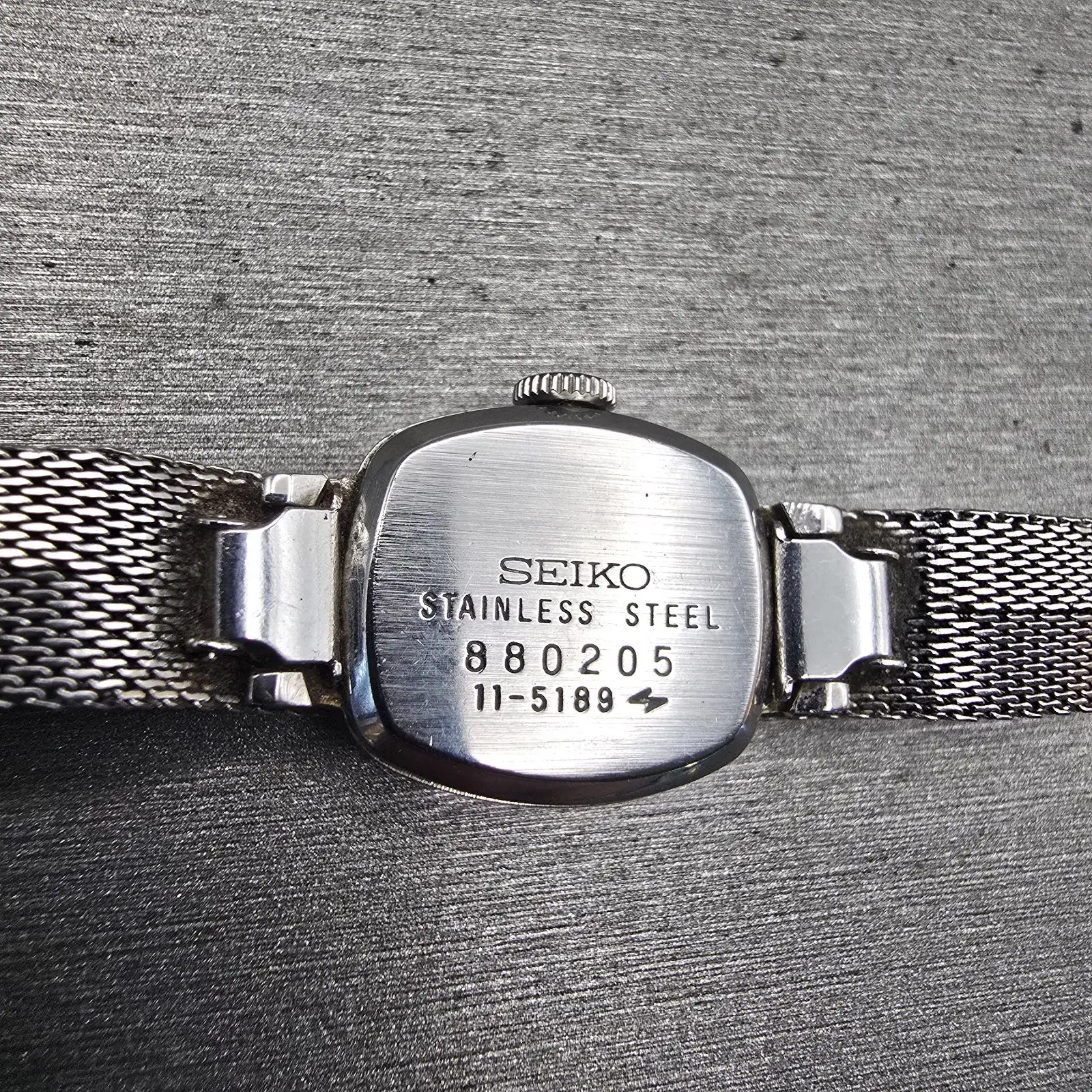 Seiko Watch Women 16mm Silver Dial Silver Tone Rectangle 11-5189 Works Vintage10
