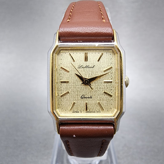 Orient Tank Watch Women 19mm Cream Dial Two Tone Rectangle J6521240 CS New Batt0